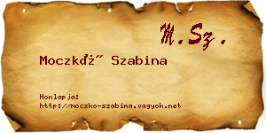 Moczkó Szabina névjegykártya