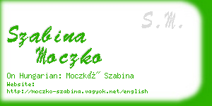 szabina moczko business card